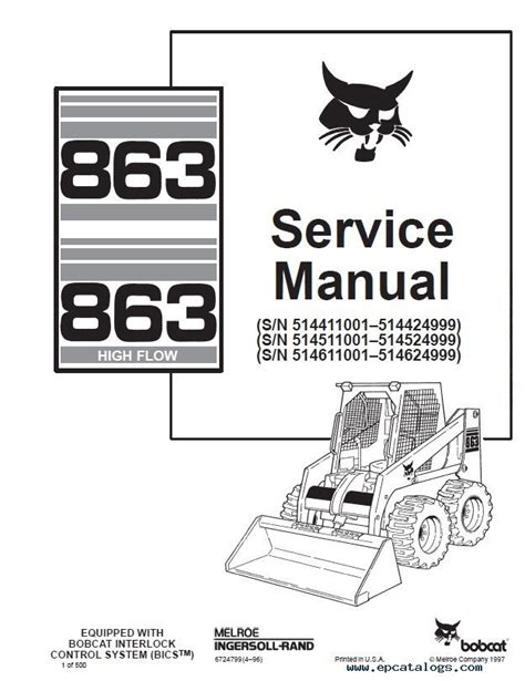 bobcat skid steer 863 service manual|863 bobcat for sale craigslist.